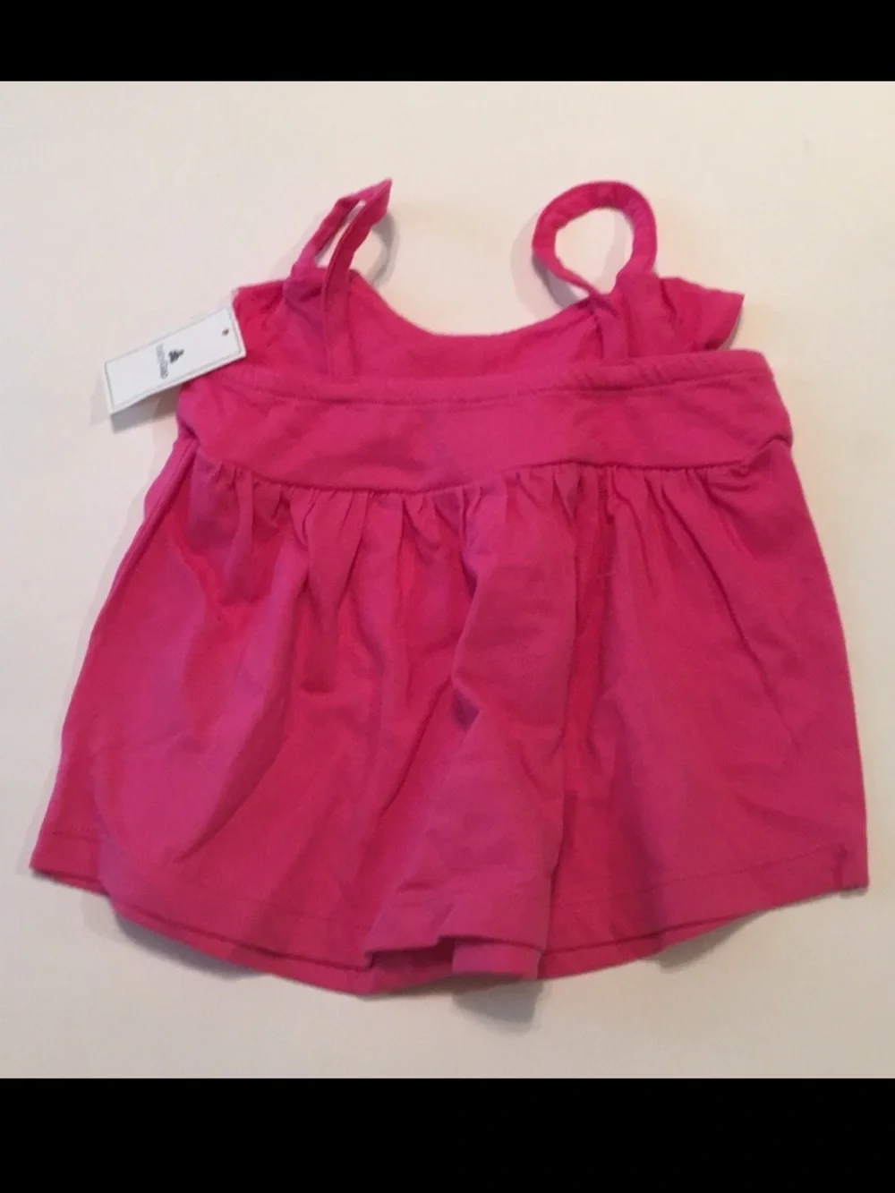 5/$25 Gap Girls Fuchsia Pink Spaghetti Strap Tank Peplum Baby Toddler